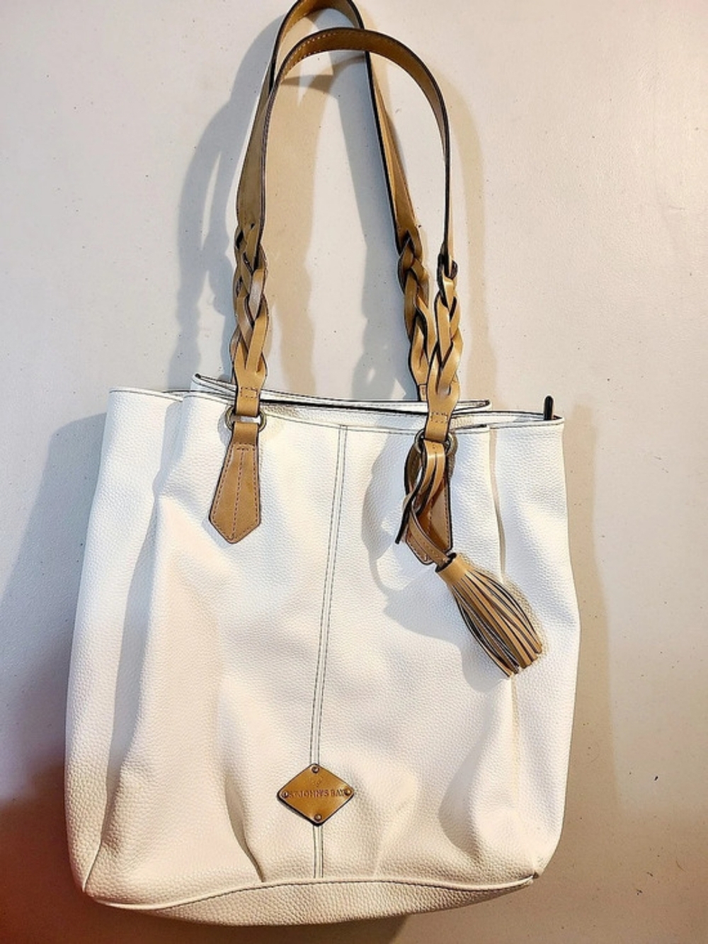 St. John's Bay White Tote Bag
